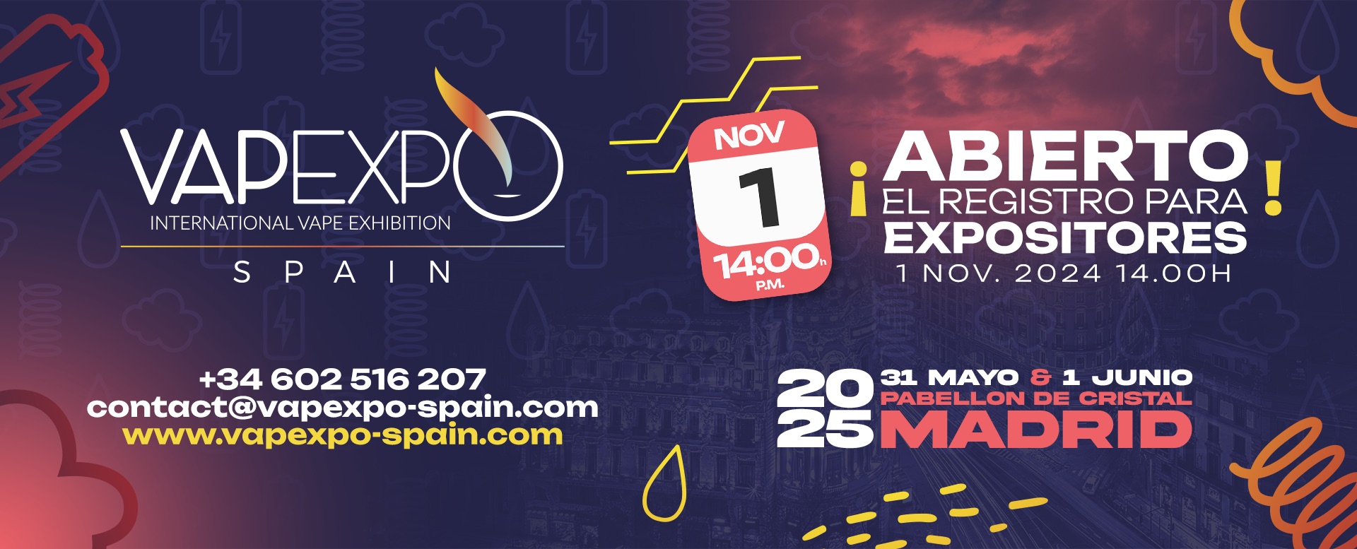 VAPEXPO 2025_banner APERTURA INCRIPCIONES_1920x777 castellano